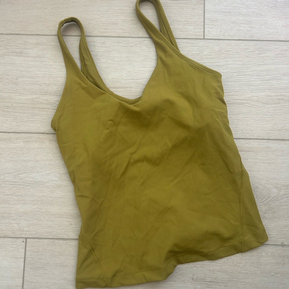 lululemon athletica Olive Tank Top in Mustard Green
